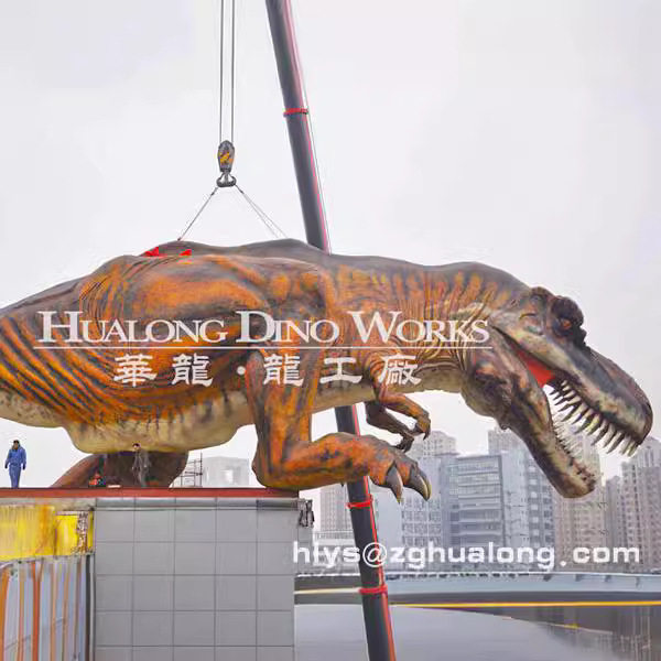 自贡大型仿真恐龙厂家霸王龙电动动物模型骨架主题公园景观巨兽