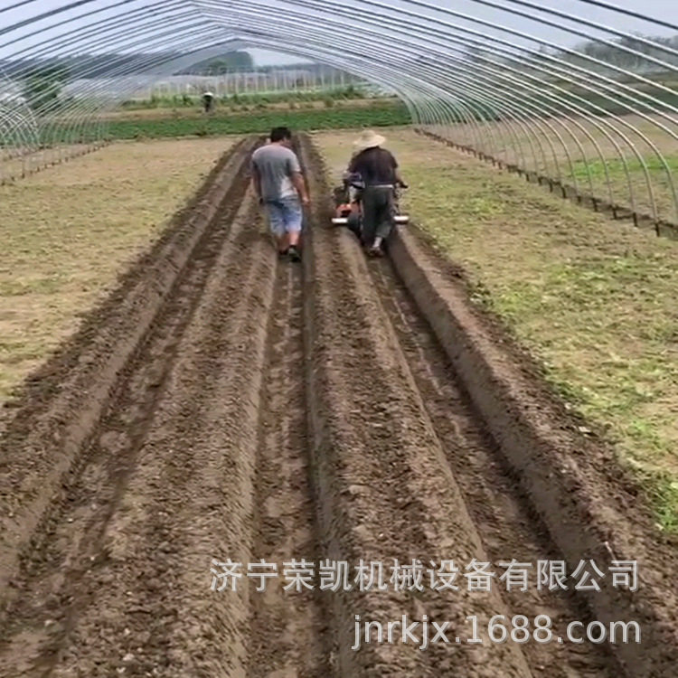 草莓栽培圆盘开沟机 手扶车带开沟起垄整平机 临沂草莓开沟排水机