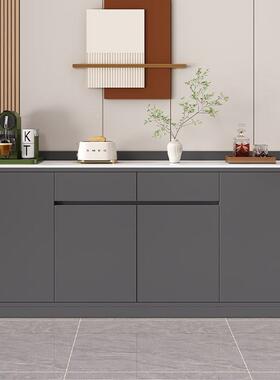 KIF木岩板橱餐边柜柜现代简约实靠墙茶水柜收纳家用客厅柜落地储