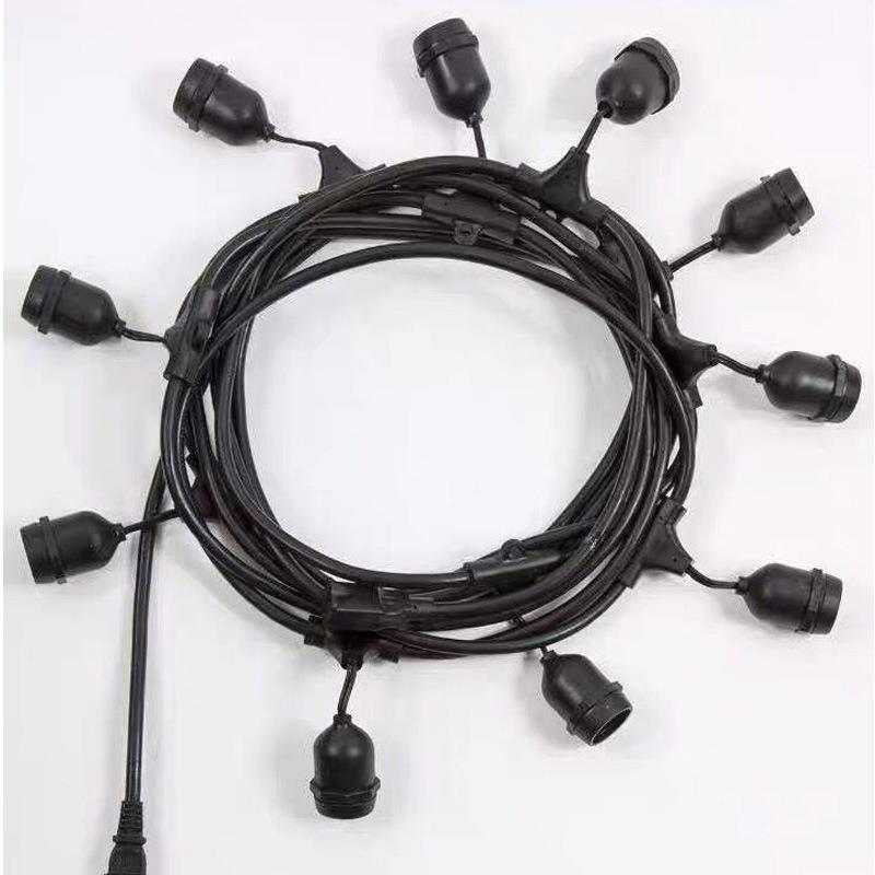 户外防水s1灯串4线7规防水跑马灯泡串e2螺口美式复MIZI-34古露营