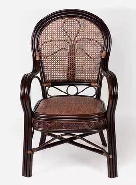 藤然真藤单人21980靠背椅老人椅阳台三椅套件天休闲椅家用办公手