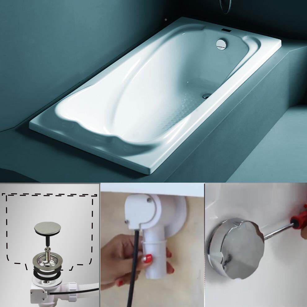 天力不钢弹XJ148跳式浴缸水锈器排水管浴配缸件台控落下水XJ148C0