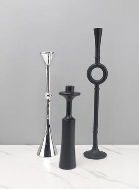 现1390厅样代简约几何创意档烛台树脂摆高件客厅餐酒店板间家居装