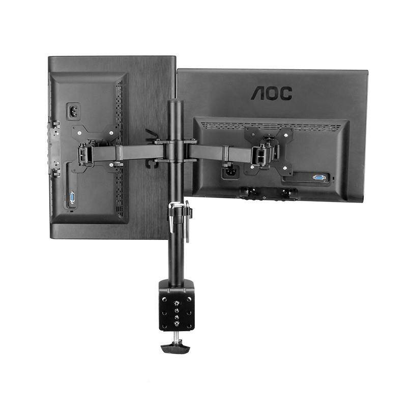 双屏M052电脑显示器支架底座夹子桌面由升降拼接屏自旋转架2-124