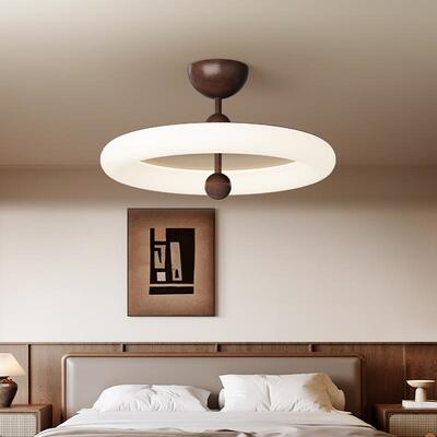 中卧油室灯奶风吸古顶灯复古法式甜甜圈半感吸吊灯儿童房96637灯