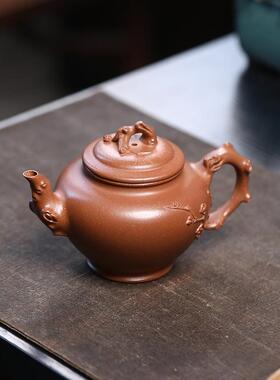 宜兴紫102178报春砂壶原矿茶金降坡泥中式国风壶梅花报250ml