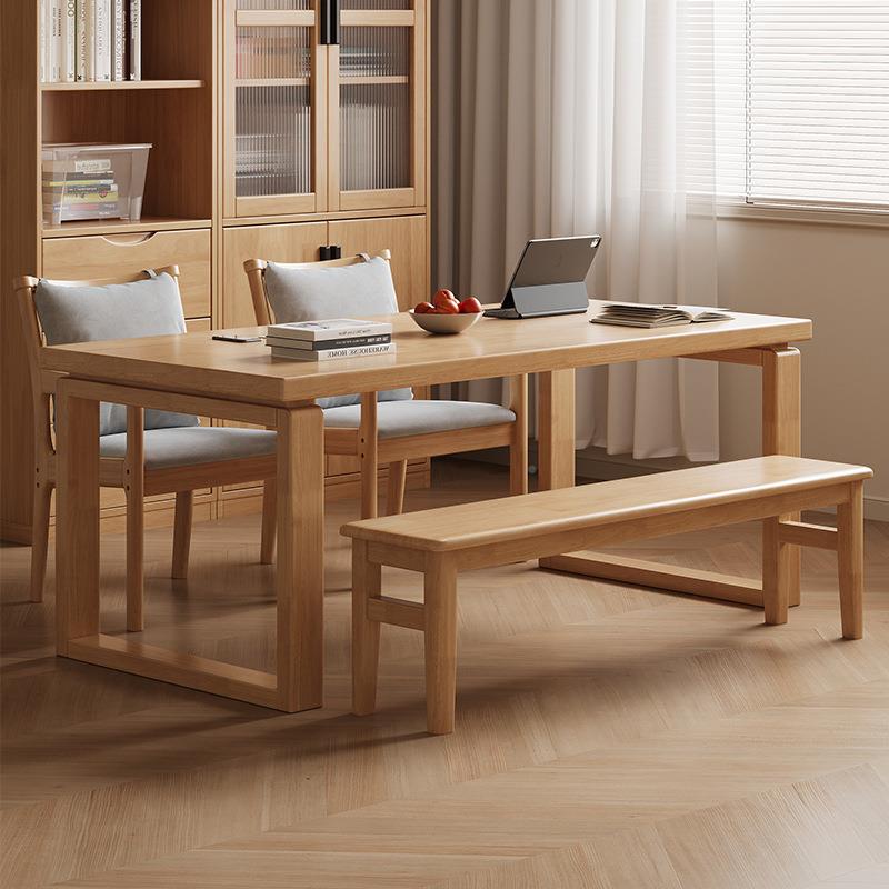 实木房客大厅书DB11#一体大长书休桌家用板学习桌闲餐桌去客厅化