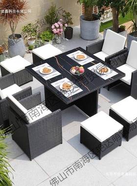 户天外椅15899椅庭院室外花桌园天台阳光房露休闲别墅小院藤编桌