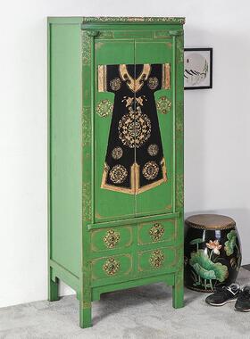 新中M873式立柜复古做旧柜小户型整衣体柜木仿古卧实室双门衣装饰