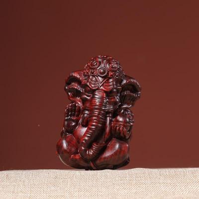 象居紫廷檀阿根绿檀摆件家饰品手把随装身艺铭仙苑把玩送礼