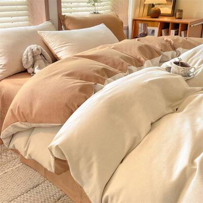 0加磨毛被套单件秋冬季非全棉纯棉1520x0被罩单人厚加厚磨毛学生