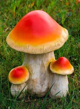 户外蘑菇摆庭院花艺园装饰幼儿园草坪院子造景仿真物GSB模植型工