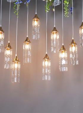 新冰款舞轻奢婚礼1婚0头水晶条吊灯台装饰RST灯亚克力庆发光吊顶