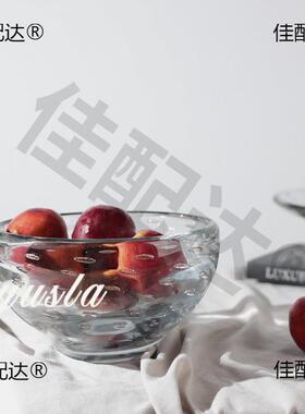 玻璃饰摆设件酒店波浪轻奢客厅茶所意式创意几装品摆水果盘会AL10