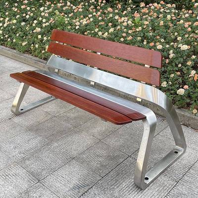 不锈钢公园户外长椅庭院宝马椅人凳子塑室外休椅闲防腐木木小区长