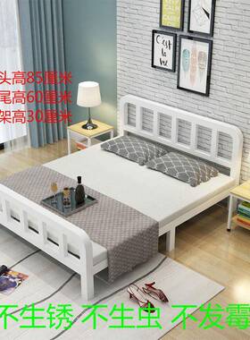 直销铁艺床双人床公主房床BZW田园风格铁床架租床出公寓床