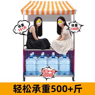 带雨棚小车可叠可动强移承折重促销车379促推销台展架