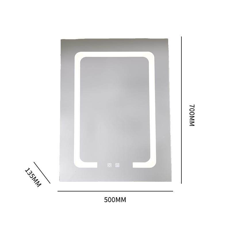 全铝镜柜独挂墙式浴室卫镜后收纳带灯生间镜子带收纳单一59002盒