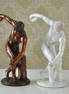 实用办公室铅摆设创意家工居饰品投球掷物铁饼者运动人KD100摆件