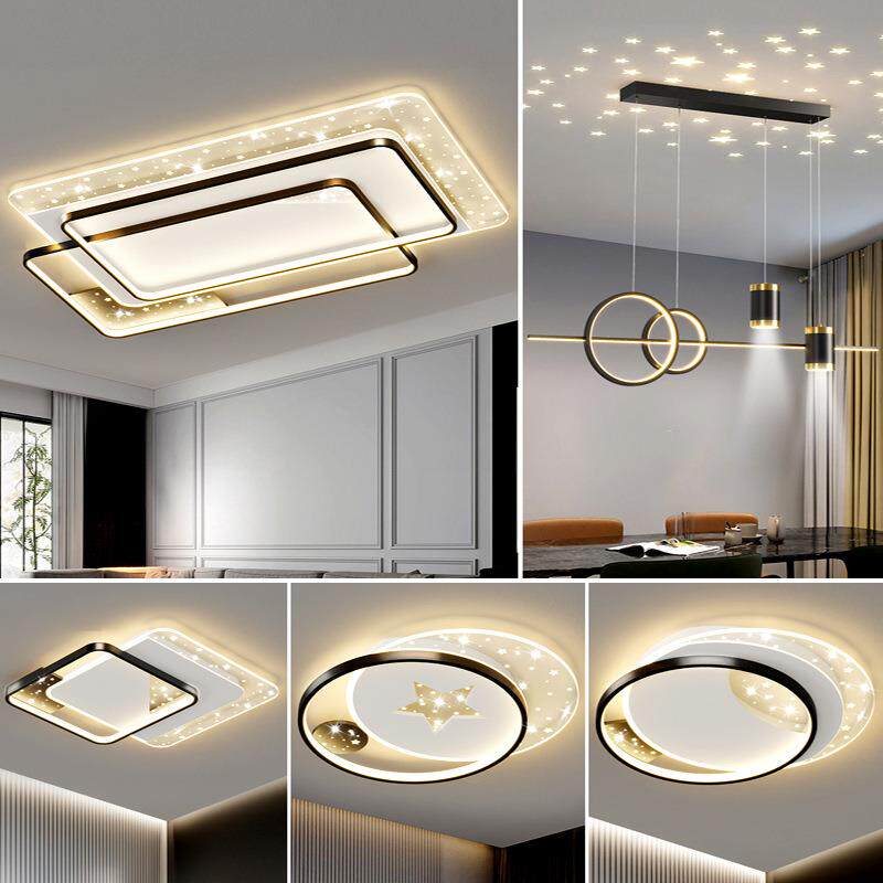 智能客灯现简代约大气吸顶灯厅灯具套餐空设计师星吸顶灯662卧室