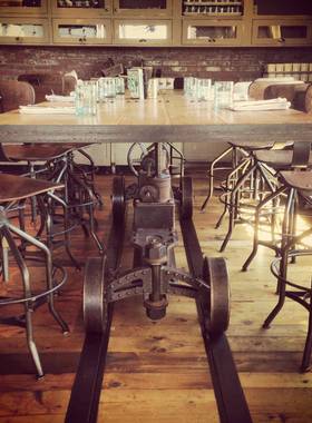 复古工业风美式flot实木公桌会办议桌长长桌方形94749现代简约铁