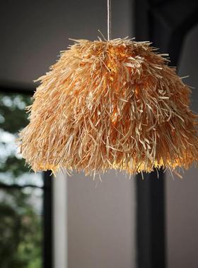 宿房间吊灯设计师意款民38074草厅编创个性艺术餐厅灯日式原木风