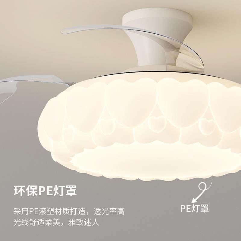 品85奶油风顶卧室书房新风扇灯全光护眼吸灯客谱厅餐厅隐形风扇灯,家装灯饰光源,风扇灯,淘宝优惠券,粉丝福利购,淘宝优惠卷