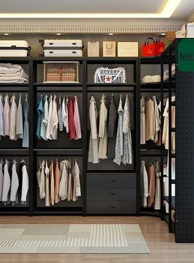 开装放THZ式帽组落地挂衣架步入间式金属货架衣衣柜