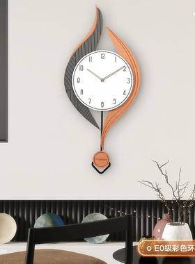 钟表挂钟88294客厅年新摆款摇创简意静音约英石钟静音时钟挂墙