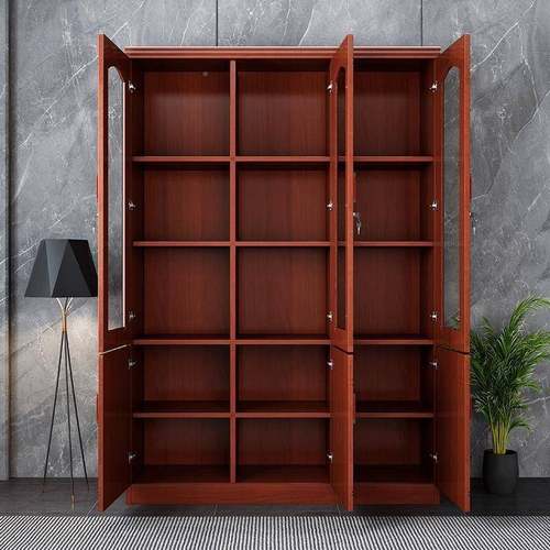 办档公件柜书柜书架落靠墙带玻璃门储物地资料柜文带锁收纳案MBH