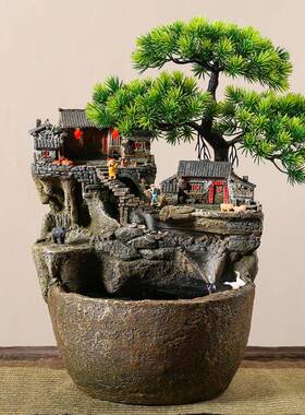 微t5674279景观水大号流生客厅书房摆件水循环造景过滤器养鱼院态