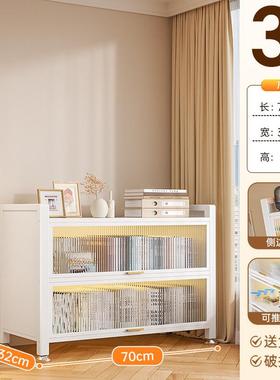 钢书架带门儿童书防柜储物尘柜落地家用客厅展ZVK示柜铁制艺置物