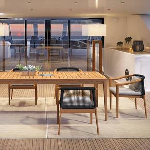 户外椅墅藤编防3 4腐木庭花桌园室外露台别高端餐桌藤院椅组合