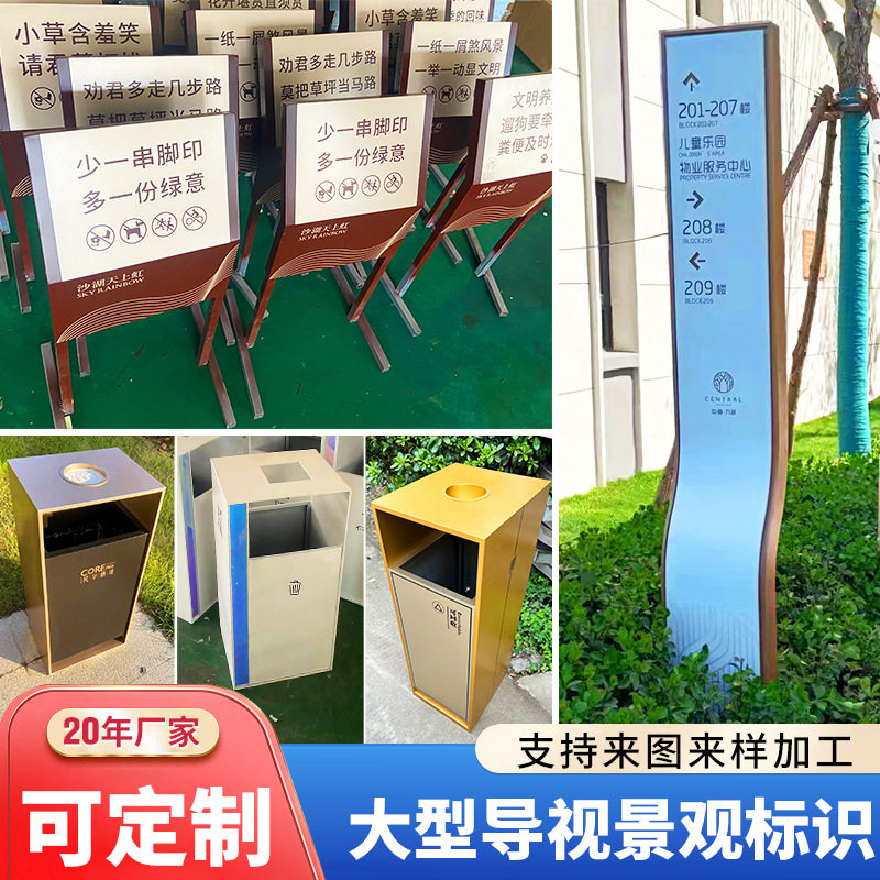 户外立式停车场楼号导视牌