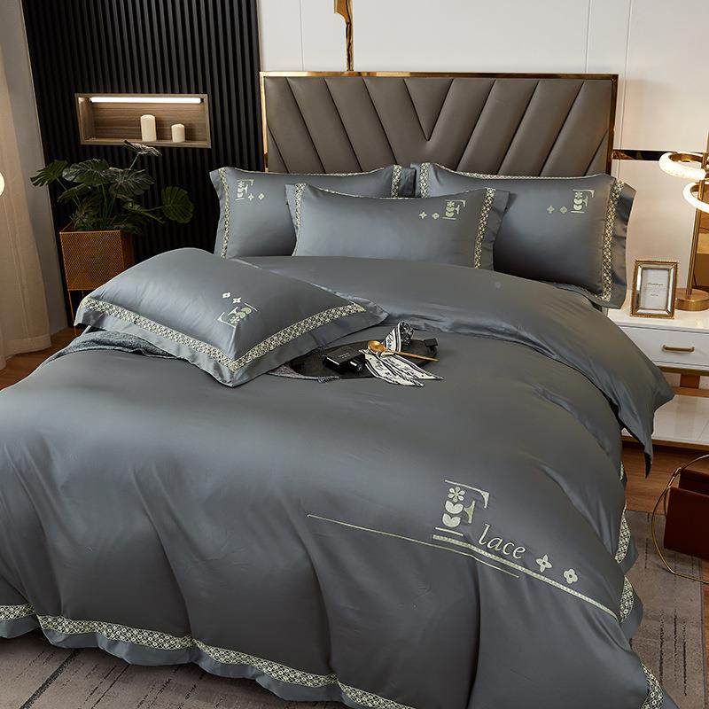 直销新款6花0支CRM-XCHY绒绣长时尚镂空四件套床上用棉品