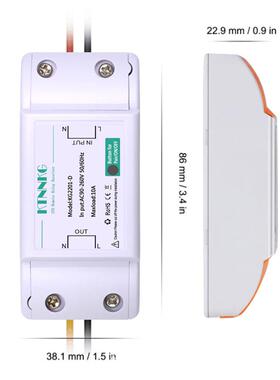 22关0V单路遥594控开关免布线EL灯具双控开D带总开总关功能