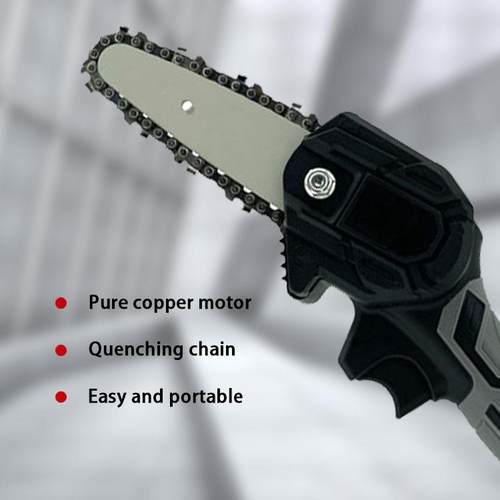 电手锯MVT家用4寸小充型手持有刷手提6电寸锂单电伐木锯户外电据