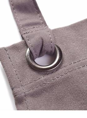 约帆布围裙可印OGO家用简工作L工室木VFO工园艺具围裙