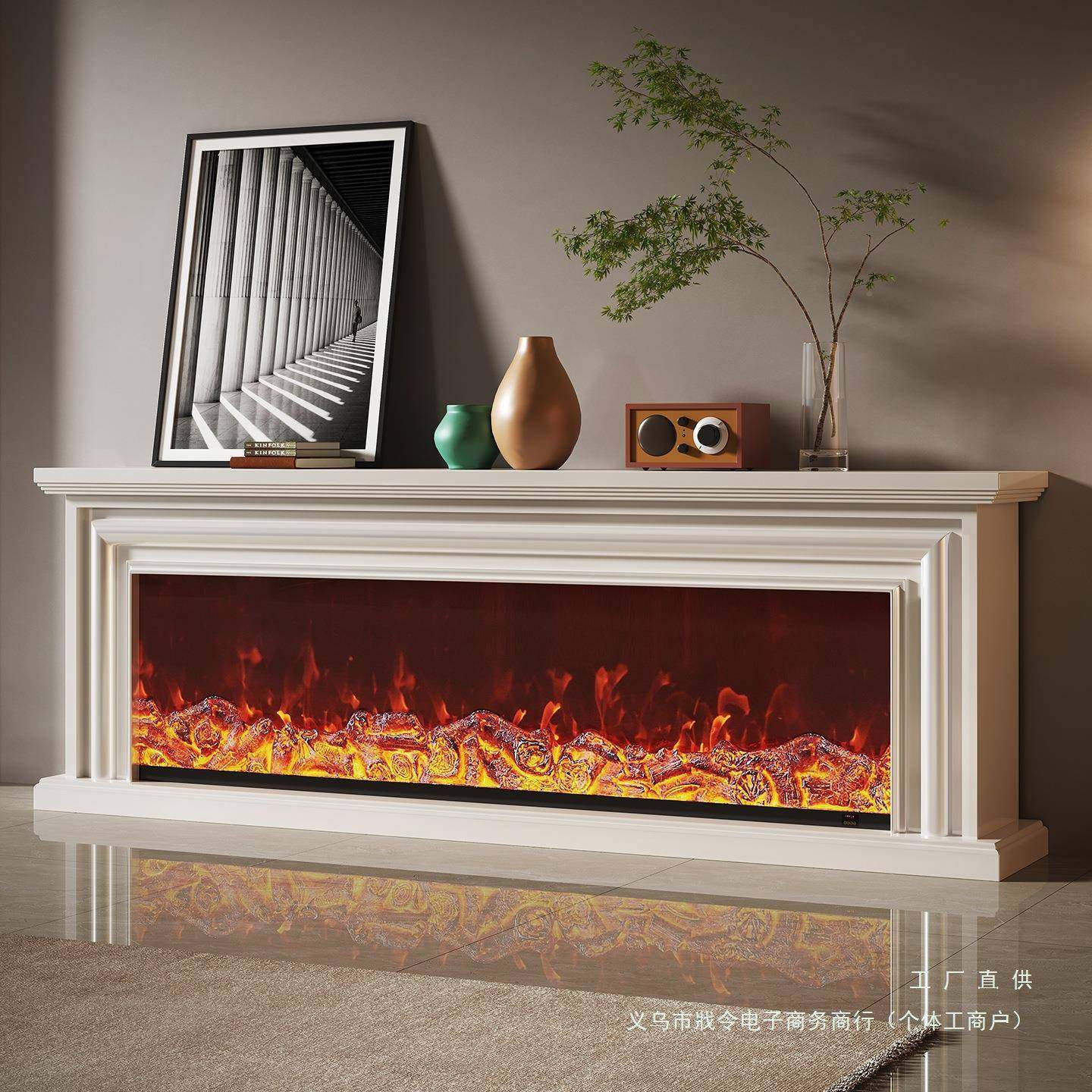 法壁炉电视柜子火焰客柜厅取电暖现NLR代简约民宿装饰轻式奢