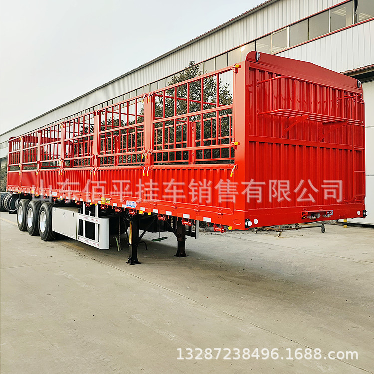 轻量化仓栅式半挂车骨架货车