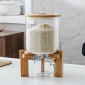 家储米桶玻璃大米缸EGJ防虫防潮杂密封收纳盒米箱面用粉粮储存罐1