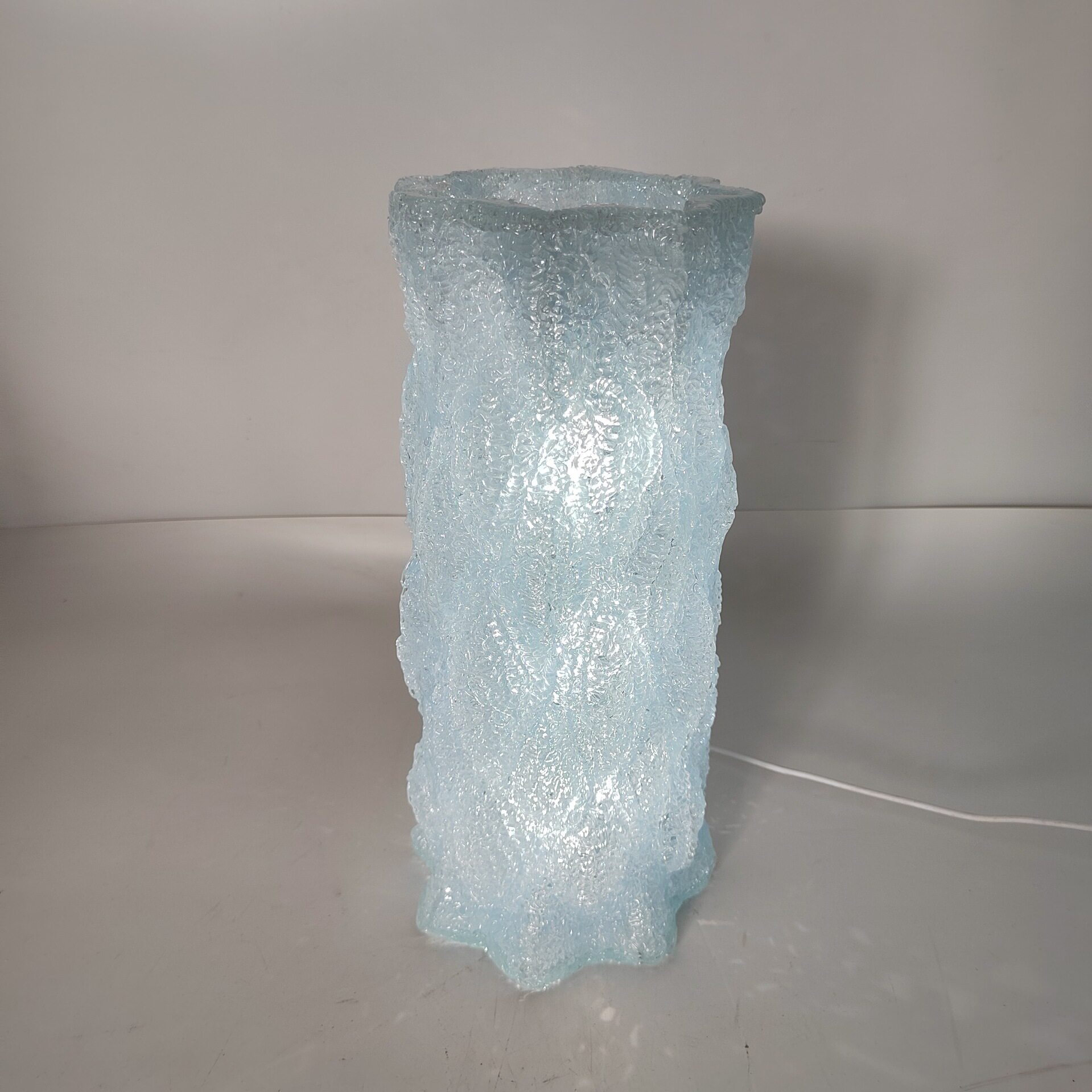 网红氛围灯卧室花瓶装饰浪漫温馨柔光LED小夜灯冰感蓝色花瓶-2