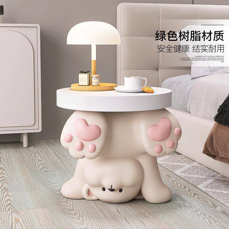 油风大熊落地摆件置客物茶几沙发厅边奶几卧室床头zls20230柜家居