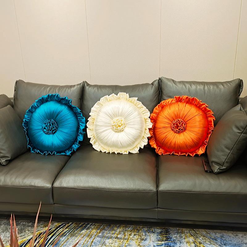 A5L欧式抱枕新古典沙发靠垫饰床品装枕圆午睡南瓜枕含F756SMS8丝