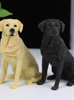 直布销坐姿拉拉多犬品仿真狗模J032型车载收摆件工艺藏