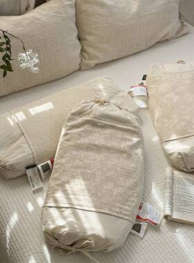 可调式亚麻养荞枕护肩YIMING亲肤透气家用麦成人生高枕儿颈童低枕