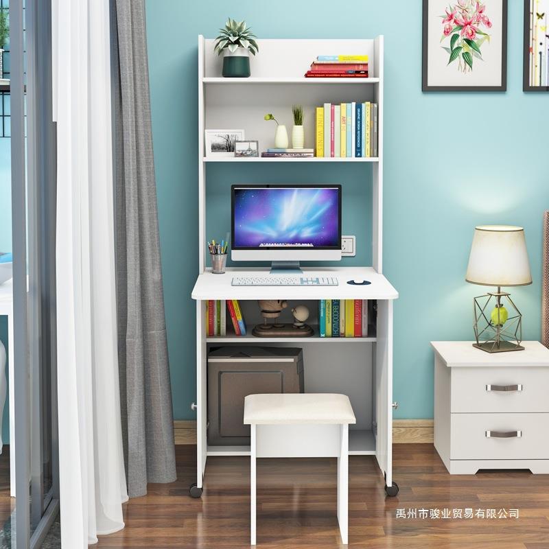 桌小户型书桌书架组合体电脑台式桌S521家用学生写字桌一书柜书可