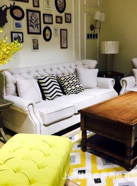 式轻奢三人沙发网红意式户客厅设计师直排组合拉扣布小艺沙OYV美