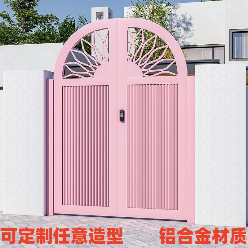 别墅庭院户外铝合金铁艺双开门