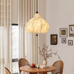 卧室布灯具法301式 中古风艺茶南洋花纹实木栗吧子灯餐厅台室民宿